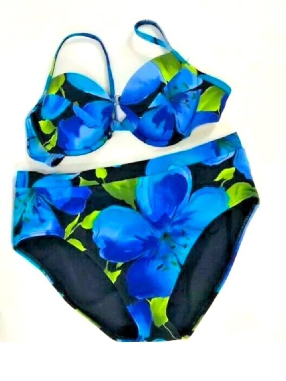 Spiegel Long Rise | UNDERWIRE | Bikini, Floral | M | WELL MADE, adjustable, EUC - Picture 2 of 6
